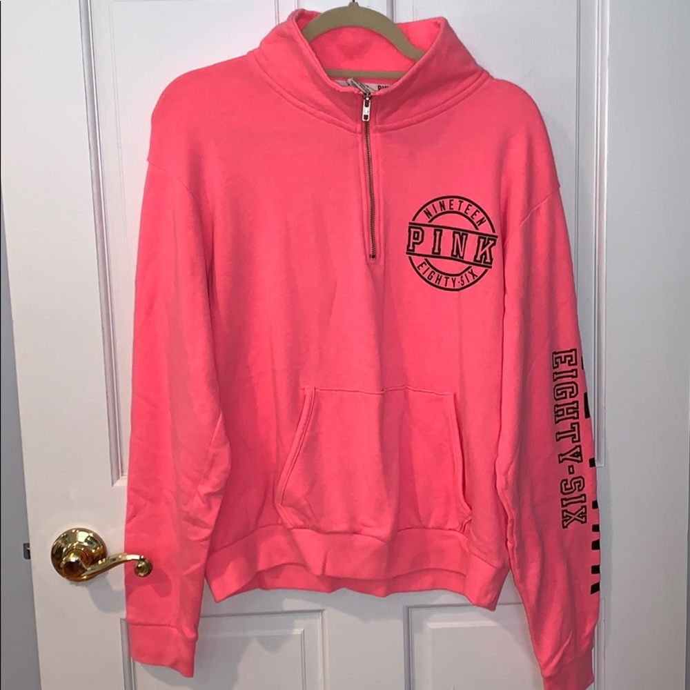 VS Pink 3/4 Zip Sweatshirt